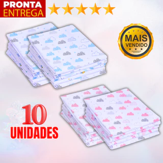 Kit com fraldas de pano para bebê em maior quantidade